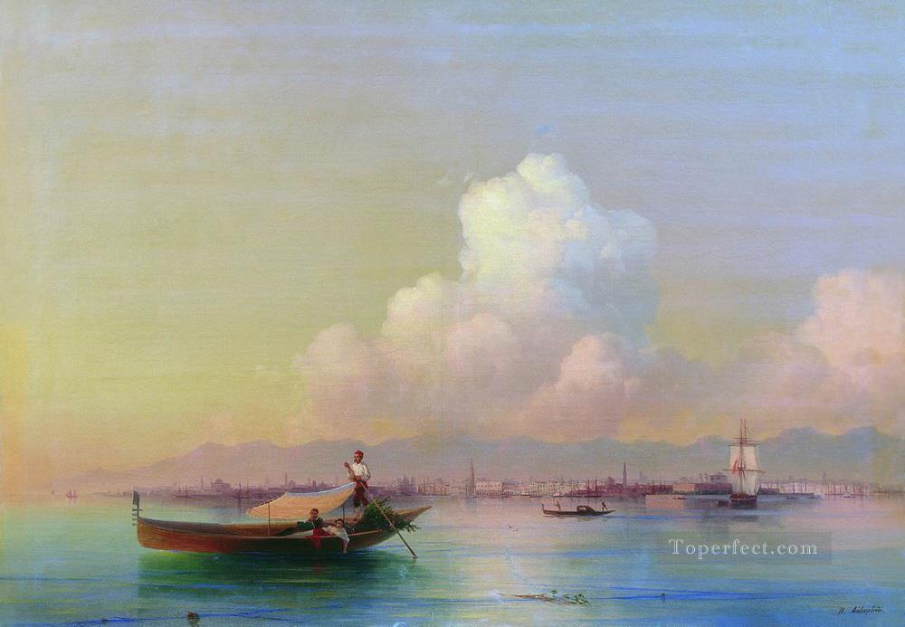Vista de Venecia desde el Lido 1855 Romántico ruso Ivan Aivazovsky Pintura al óleo